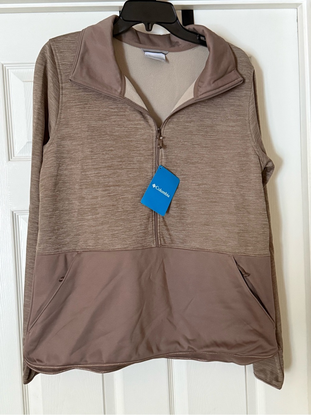 Columbia Light Taupe Fleece Pullover